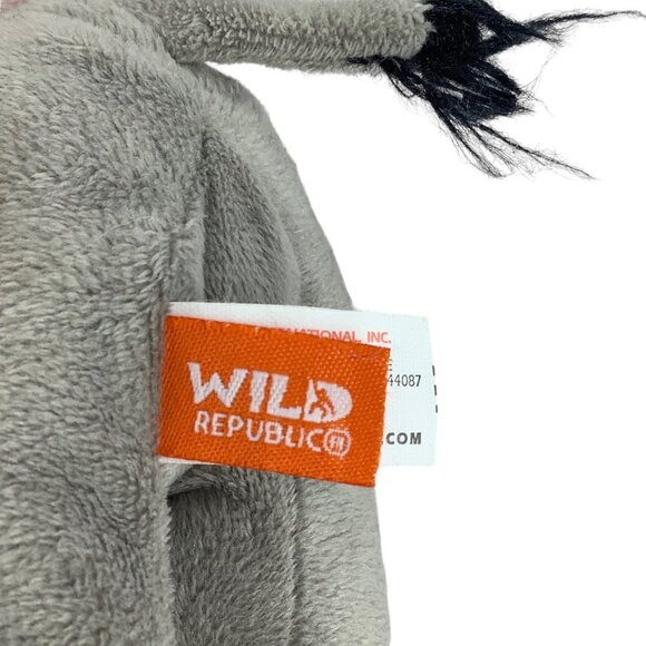 Wild Republic African Elephant Plush Stuffed Animal Toy 9" Realistic K&M Gray - Picture 4 of 8